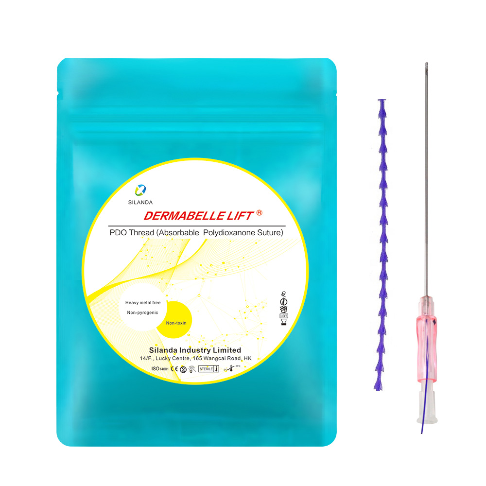 PDO Thread Lift Fish Bone Cog Thread With W Blunt Cannula